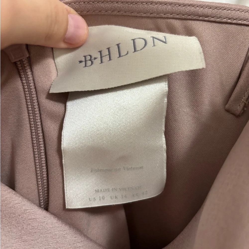 BHLDN Cali Satin Cowl-Neck Midi Slip Dress in Lilac Smoke - Picture 5 of 6